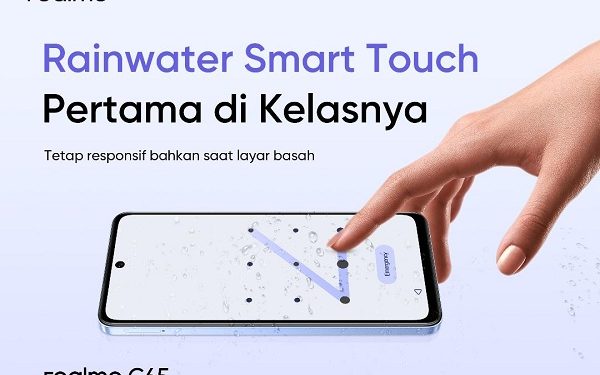 Mulai Edar, realme C65 Bawa Teknologi Rainwater Smart Touch dan IP54