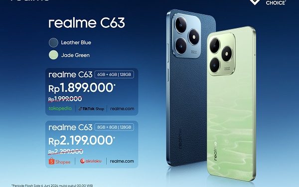 Resmi Rilis, realme C63 Usung Pengisian Daya 45W, Desain Premium Vegan Leather dan Harga Menggoda