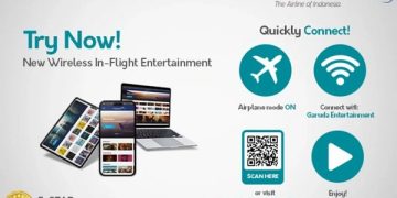Gandeng MetraMediaHub, Garuda Indonesia Hadirkan Layanan Wireless In-Flight Entertainment