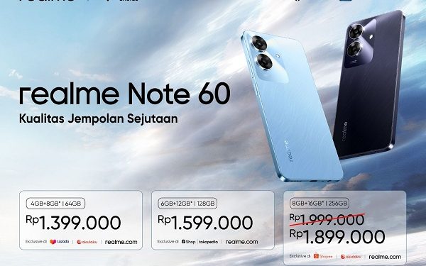 Resmi Debut di Indonesia, realme Note 60 Suguhkan Daya Tahan dan Kualitas Jempolan Mulai Rp1,3 Jutaan
