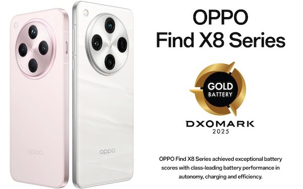 OPPO Find X8 dan Find X8 Pro Raih Label Baterai DXOMARK Gold