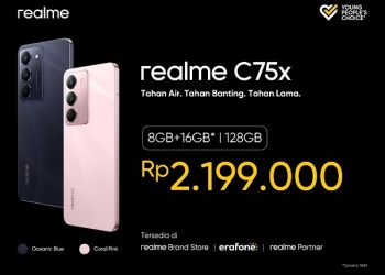 Meluncur di Pasar, realme C75x Bawa Kemampuan Tahan Air Tiap Kondisi, Harga Rp2,1 Jutaan