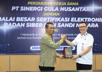 BSSN dan SGN Tanda Tangani Kerja Sama Pemanfaatan Sertifikat Elektronik
