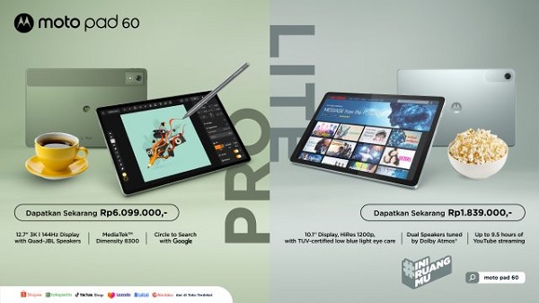 Motorola Rilis Tablet Moto Pad 60 Pro dan Moto Pad 60 Lite di Indonesia