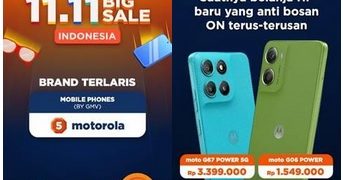 Motorola Jadi Brand Smartphone Terlaris di Program 11.11 Shopee Big Sale