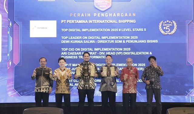 PT Pertamina International Shipping (PIS) Raih Penghargaan TOP Digital Awards 2025 Bintang 5