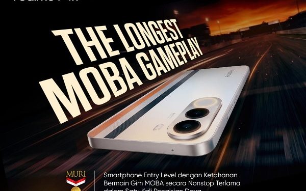 ’10 Jam Main MOBA Tanpa Henti Sekali Charge’, realme P4x Pecahkan Rekor MURI