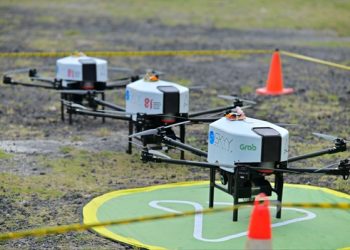SKYY Network Uji Coba Pengiriman Makanan Pakai Drone di Bali
